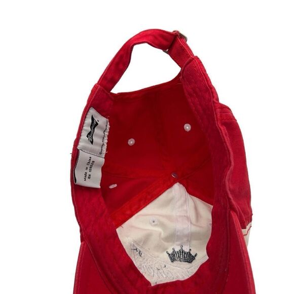 Y2k sparkles Budweiser Baseball Cap Red/Blue Adjustable Strap Hat - Picture 12 of 12